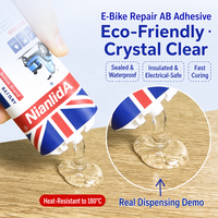 Adhésif époxy double cartouche Nianlida 50 ml pour réparation de vélos électriques/cyclomoteurs/motos, collage plastique et métal haute résistance, résistant à la chaleur