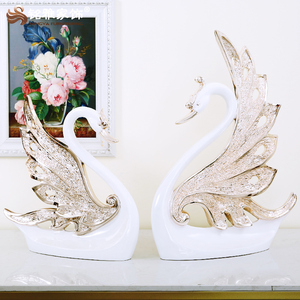 Favor de la boda de arte de la resina artesanía par <span class=keywords><strong>swan</strong></span> regalos ganso estatuilla - Product Image 4