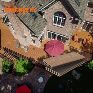 Planches de terrasse en composite robustes avec capuchon 140x25mm, solides en WPC pour la <span class=keywords><strong>construction</strong></span> extérieure commerciale - Product Image 6