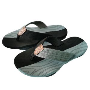 Sandalias de Playa Nicecin para Hombre, con Tira Ancha Tejida, Detalle de Cuero, Suela Suave de EVA, Logotipo Personalizado, Antideslizantes - Product Image 1