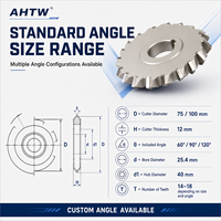 Fraise à double angle en carbure, fraise à rainurer en V, pointe brasée, 60, 90, 120 degrés, taille personnalisée pour l'usinage des métaux