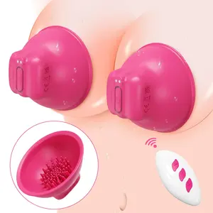Toptan uzaktan kumanda meme masaj aleti pompa vibratör meme stimülasyonu kadınlar için seks yetişkin oyuncaklar