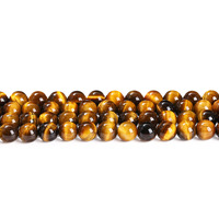 Perles en œil de tigre jaune naturel standard 7A, perles de pierres précieuses de haute qualité en vrac pour la fabrication de bijoux DIY, bracelets et colliers