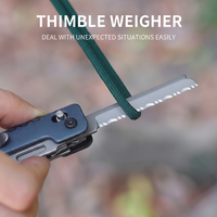 Navaja Plegable Multifuncional de Acero Inoxidable, Herramienta de Bolsillo con Tijeras, Abrebotellas y Destornillador para Camping, Senderismo y Uso Diario