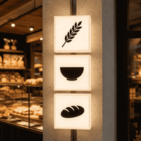 Panneau de menu LED en acrylique, panneau de menu rétroéclairé mural pour café, boulangerie, restaurant
