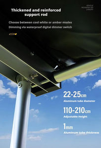 Toldo Lateral para Auto/Camioneta/Caravana NP300, Doble Capa, Extensible, Impermeable, de Aleación de Aluminio, con Cerradura, para 4x4 Todoterreno - Product Image 4