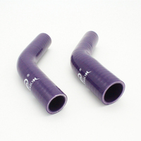 Coupleur en silicone renforcé à haute température, 1 pouce de diamètre intérieur, 3 plis, paroi de 4 mm, coude à 45 degrés