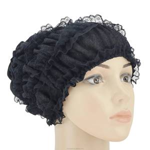 Pañuelo para la cabeza musulmán de encaje de color liso, muy vendido, gorro árabe, sombrero de viaje transpirable y ecológico para mujer india - Product Image 1