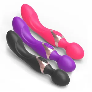 Japanese Sex Wand Silicone Vibrators Women Adult Products 10 Frequency Super Strong Double Head Vibration Wands