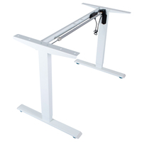 Bureau debout intelligent Hetium, moderne, pliable, durable, ergonomique, en acier, avec moteur unique, plateau en bois, montage facile