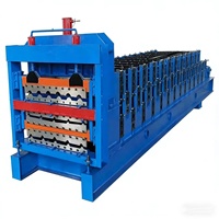 Máquina Automática para Fabricar Láminas de Techo Corrugadas de Una y Dos Capas, Tipo IBR, con Sistema de Enrollado de Bobinas