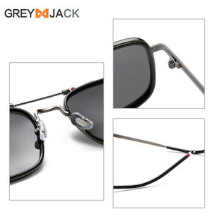 Lunettes de soleil unisexes Greyjack, monture en métal TR, lentilles TAC, protection UV400, type 3, pare-soleil, couleur marron, S31486 - Product Image 1