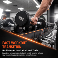 Barre de musculation EZ Curl à poids fixe, recouverte de caoutchouc, sans assemblage requis, pour la force des bras et l'entraînement en salle de sport