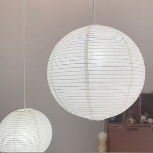 Japanese Design Handmade Pendant <strong>Light</strong> Chandelier Nordic Living Room Restaurant Dining Table Round Ball <strong>Rice</strong> Paper Hanging - Product Image 5