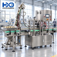 Automatische vacuüm afsluitmachine voor glazen potten, dubbele kop, metalen draaidop, dopvoeding, roestvrij staal, complete verpakkingslijn