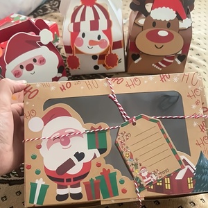 Nhà Máy Giá giáng sinh <span class=keywords><strong>2025</strong></span> Kraft Hộp nguồn cung cấp cho món quà bánh cookie Bao bì với Ribbon nhãn - Product Image 5