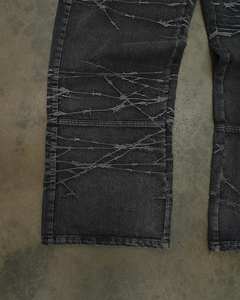Celana jins pria kustom, celana Denim pria ketat, celana jins longgar, celana jins kaki lebar, celana jins pria kustom, pakaian jalanan pria - Product Image 6