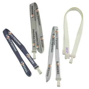 Bestom Custom Printed Die-Cut Eco-Friendly Nylon Bamboo Lanyard Portable ID Card Holder Universal Brand Neck Strap Classic Style