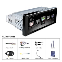 Autoradio Android 6,9 pouces avec Mirror Link, FM, GPS intégré, caméra de recul, stéréo, montage sur tableau de bord