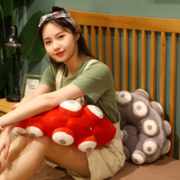 Vente chaude En Peluche Poulpe Pied Oreiller Poupée Canapé Bureau Dossier Coussin Grande Taille Drôle Poulpe Dormir En Peluche Jouet
