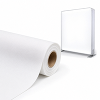Rouleau de tissu textile rétroéclairé en polyester blanc de qualité supérieure pour impression numérique d'affiches et de boîtes lumineuses LED