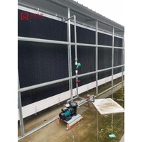 Équipement de ventilation pour élevage : Gouttière en PVC et coussin de refroidissement pour le contrôle de la température des poulaillers – Solution climatique pour l'élevage de volailles et de bétail