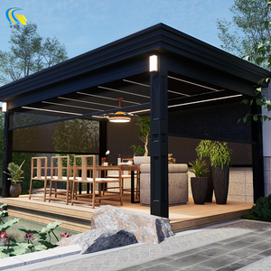 175 Pergola Réglable Étanche Rétractable Gazebo Motorisé En Aluminium Gazebo Extérieur Réglable Persienne Toit <span class=keywords><strong>Jardin</strong></span> Pavillon - Product Image 1