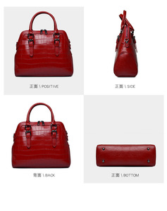 Sacs à bandoulière en cuir véritable à motifs pour femmes, sacs à main personnalisés pour femmes - Product Image 5
