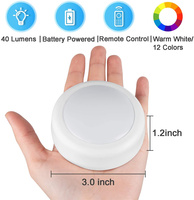 3/6 Paket Lampu LED RGBW Baterai AAA 13 Warna Modern Nirkabel Sensor PIR Terpasang di Dinding Portabel CRI Tinggi 80 Lampu Kabinet