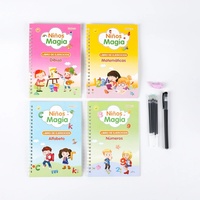 4 livres/set Espanol Version Magic Book Writing Control Pen Training Sheet Practice Copybook Learning Espanol Education Books