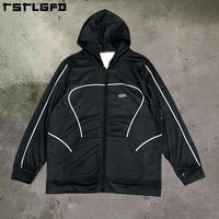 Veste de football rétro pour homme, personnalisée, écologique, légère, coupe-vent en nylon softshell, pull-over, printemps, surdimensionnée, brodée