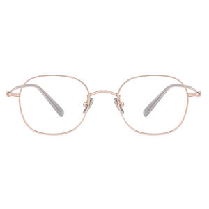 Monturas de Gafas Ovaladas Estilo Coreano para Mujer, Ligeras, de Titanio Puro, Montura Completa, Lentes de PC, Distancia Pupilar de 18087 mm - Product Image 1