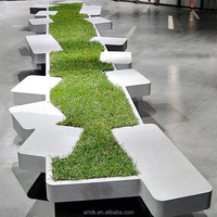 Banc public combiné en forme de carotte Y389, design contemporain, pour les espaces publics, les halls de ville, les lieux de loisirs et de repos en intérieur