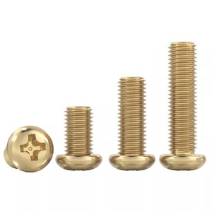 Pure Brass Round Head Phillips Screw M2 M3 M4 M5 M6 M8 Metric Grade A Level 4.8 Rail Transit Equipment - Product Image 1