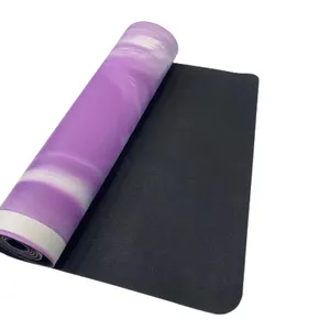 Umicca Eco Friendly Anti-slip PU Natural Rubber Position Line Colorful Yoga Mat
