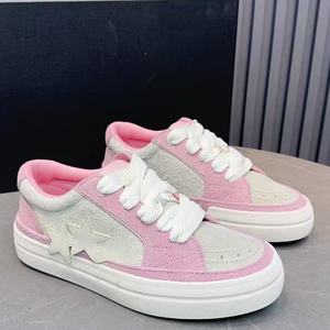 Chaussures de course légères et respirantes pour femmes, en cuir véritable, toutes saisons, polyvalentes, élégantes, à lacets - Product Image 1