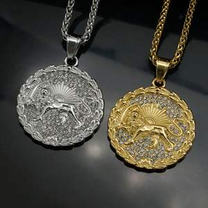 Colgante en forma <span class=keywords><strong>de</strong></span> <span class=keywords><strong>moneda</strong></span> <span class=keywords><strong>de</strong></span> plata <span class=keywords><strong>de</strong></span> fundición tardía <span class=keywords><strong>de</strong></span> la dinastía Kaijia <span class=keywords><strong>de</strong></span> Irán con forma <span class=keywords><strong>de</strong></span> acero inoxidable 316 recién llegado transfronterizo - Product Image 1