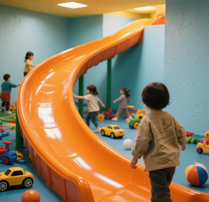 Aire de jeux intérieure personnalisée pour les enfants avec piscine à balles en PVC PU EPE <span class=keywords><strong>Waterworld</strong></span> et toboggan super long dans les centres commerciaux - Product Image 1
