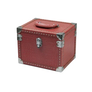 Boîte à documents en cuir personnalisée mallette de rangement portable personnalisée petite valise en <span class=keywords><strong>bois</strong></span> pour le voyage - Product Image 2