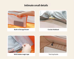 <span class=keywords><strong>Tente</strong></span> de camping pyramide gonflable, pliable, imperméable, pour l'été, avec auvent épaissi et ouverture automatique rapide - Product Image 4