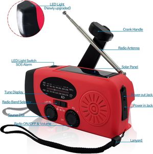 Kit de Supervivencia de Emergencia, Linterna Multibanda, Radio Meteorológica con Manivela y Dinamo Solar - Product Image 6