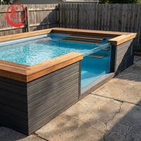 Maßgefertigter 12m Swim Spa 15ft 6 Meter Schwimmbecken aus Fiberglas für Aufstellmontage – Hersteller von Fiberglas-Schwimmbecken