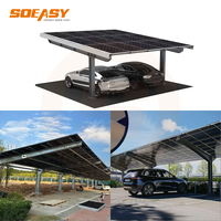 Structure de carport solaire Soeasy en gros pour panneaux photovoltaïques, système de montage sur toit pour ombrage de parking, usine OEM
