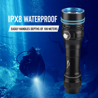 Lampe de plongée à haute capacité avec batterie 21700 4000mAh, 4 modes, IPX8, étanche, en alliage d'aluminium SST40, lampe de plongée sous-marine