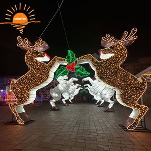 Arche lumineuse géante LED Père Noël, décoration de Noël, arche commerciale extérieure pour centre commercial, <span class=keywords><strong>rue</strong></span> de ville - Product Image 3