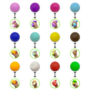 Shang Run Stress <b>Balls</b> TPR Soft <b>Squeeze</b> Toys For Kids And Adults Colorful Anti-Stress Relief Playthings 12pcs Set - Product Image 4