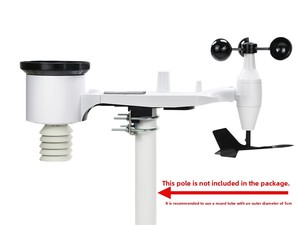 Stazione <span class=keywords><strong>Meteo</strong></span> Wireless 433Mhz con Display LED, 7 Sensori, Connessione Wi-Fi, Grado di Protezione IP44, Risoluzione Temperatura 1°C - Product Image 3