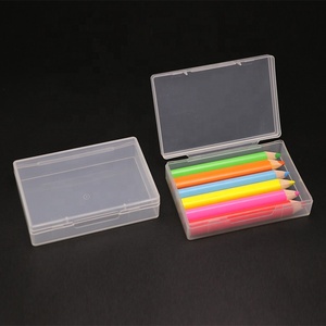 Small Plastic Case Factory Small 93x63x23mm PP Plastic Storage Stationery Kids Painting Crayons Boxes Packaging Color Pencil Case