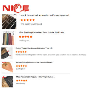 Corea salone capelli Extension punta olio con filo di cotone di alta qualità capelli cinesi estensioni da un donatore - Product Image 4