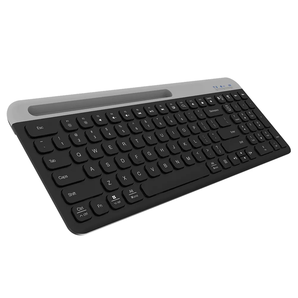 OEM IDM Dual Mode 2.4G Wireless and Bluetooth Metal Slim Scissor Keyboard Keypad with U Groove